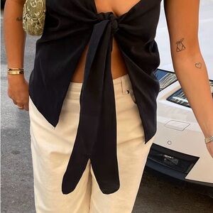 Djerf Avenue Charcoal Spaghetti Strap Top